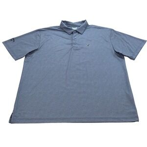 Callaway Golf‎ Polo Shirt Mens XL Blue Diamond Print Short Sleeve